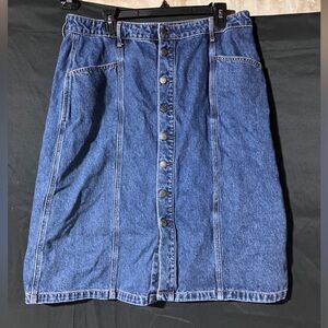 Denim Button Up Skirt